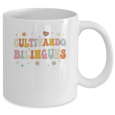 Cultivando Bilingues Wildflowers Teacher Language Groovy Mug | siriusteestore