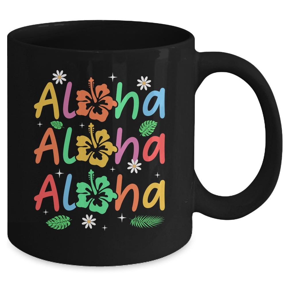 Cute Aloha Hawaiian Summer Vacation Hibiscus Women Kids Girl Mug | siriusteestore