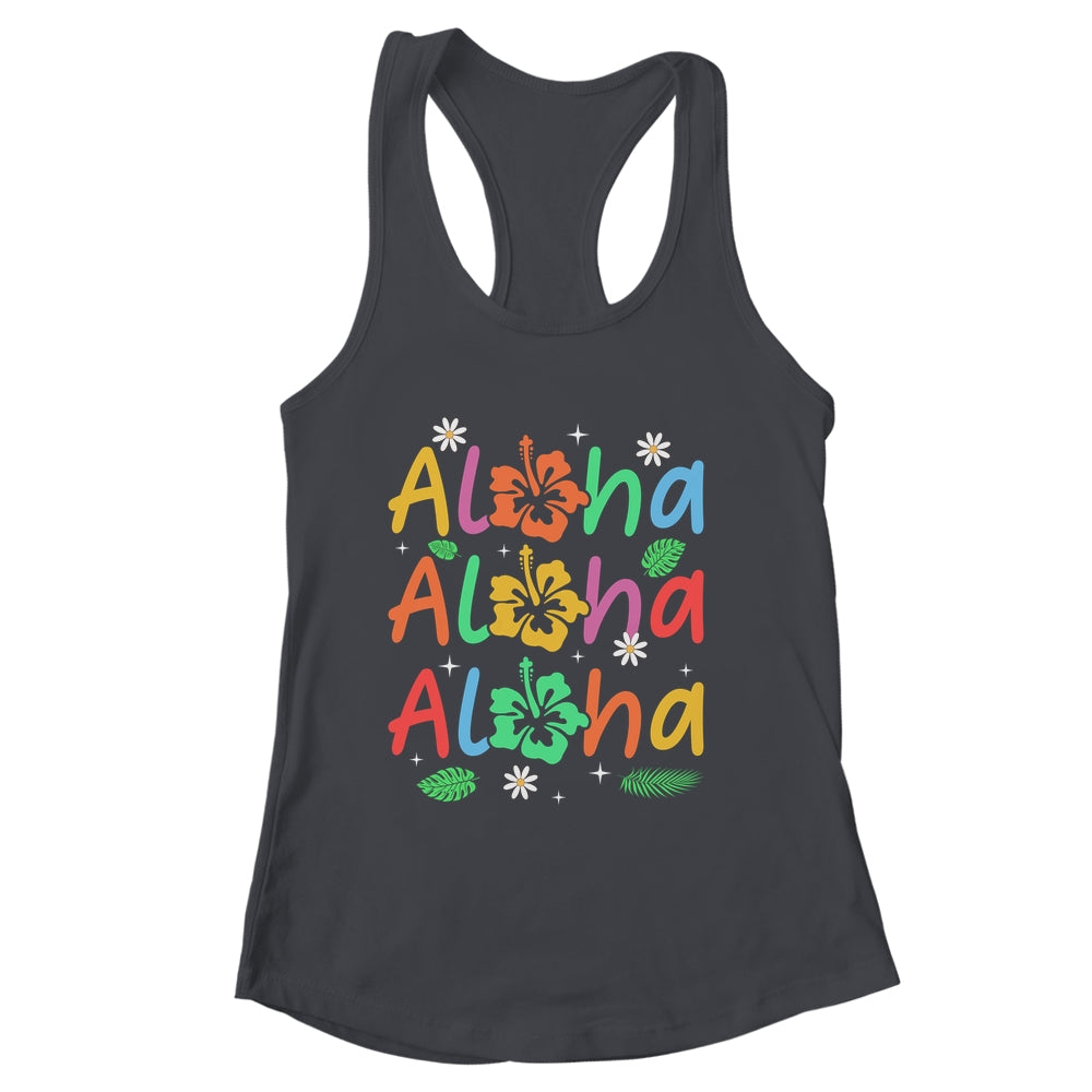 Cute Aloha Hawaiian Summer Vacation Hibiscus Women Kids Girl Shirt & Tank Top | siriusteestore