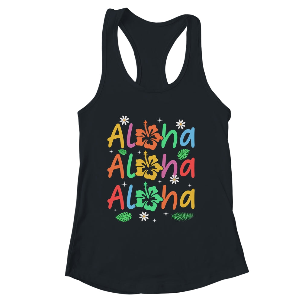 Cute Aloha Hawaiian Summer Vacation Hibiscus Women Kids Girl Shirt & Tank Top | siriusteestore