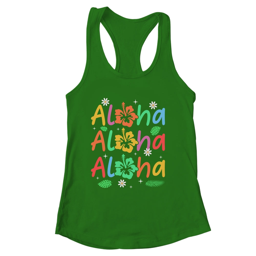 Cute Aloha Hawaiian Summer Vacation Hibiscus Women Kids Girl Shirt & Tank Top | siriusteestore