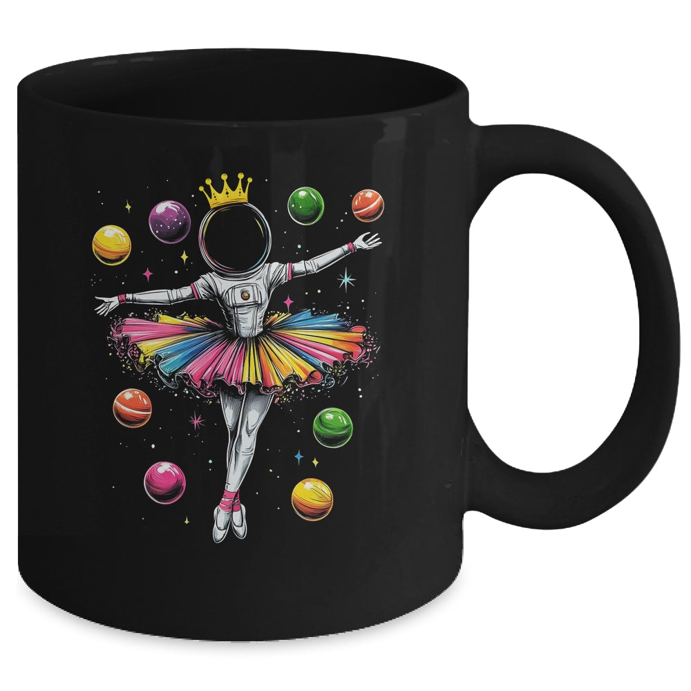 Cute Ballerina Girl Space Astronaut Design Ballet Dance Mug | siriusteestore