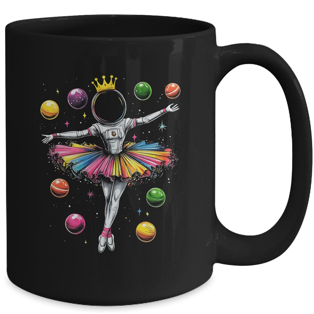 Cute Ballerina Girl Space Astronaut Design Ballet Dance Mug | siriusteestore