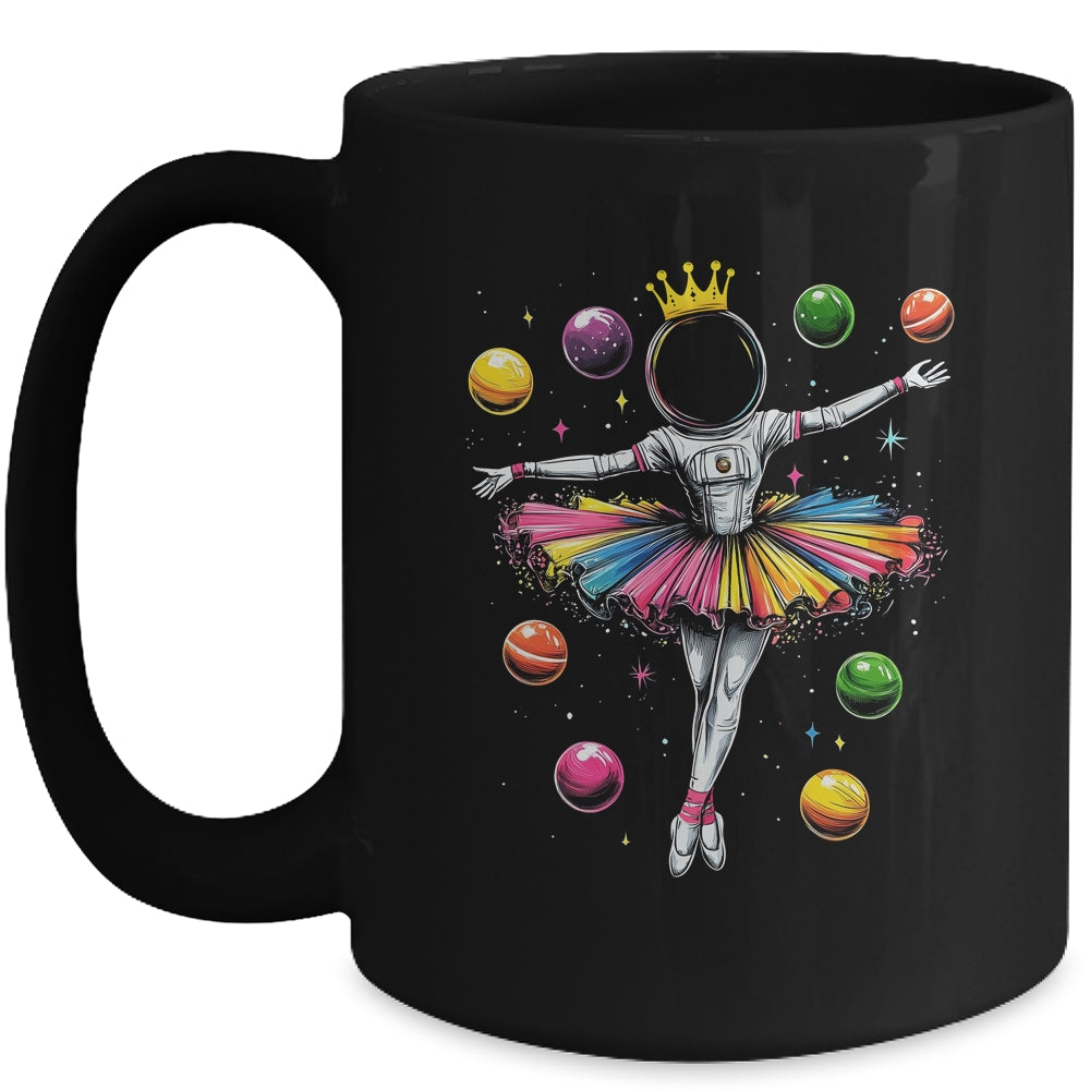 Cute Ballerina Girl Space Astronaut Design Ballet Dance Mug | siriusteestore