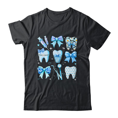 Cute Blue Coquette Bow Teeth Dentist Squad Dental Assistant Shirt & Hoodie | siriusteestore