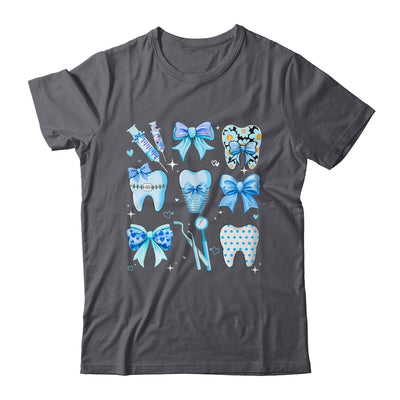 Cute Blue Coquette Bow Teeth Dentist Squad Dental Assistant Shirt & Hoodie | siriusteestore