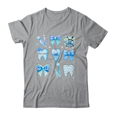 Cute Blue Coquette Bow Teeth Dentist Squad Dental Assistant Shirt & Hoodie | siriusteestore
