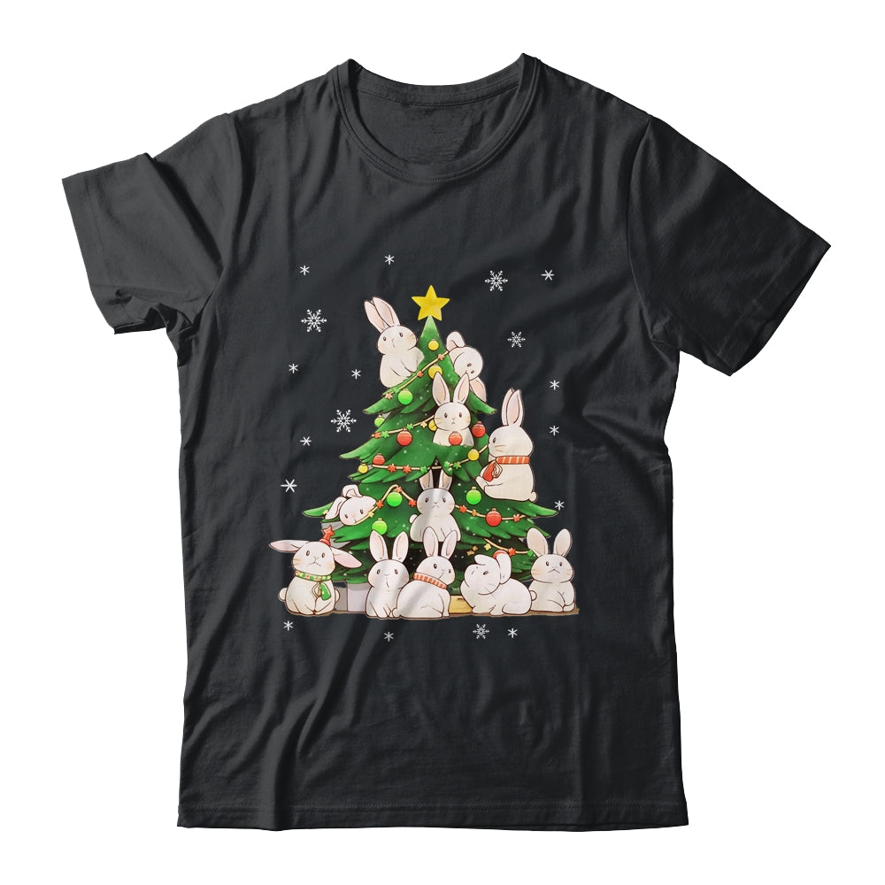 Cute Bunny Christmas Tree Bunny For Girl Women Xmas Shirt & Sweatshirt | siriusteestore
