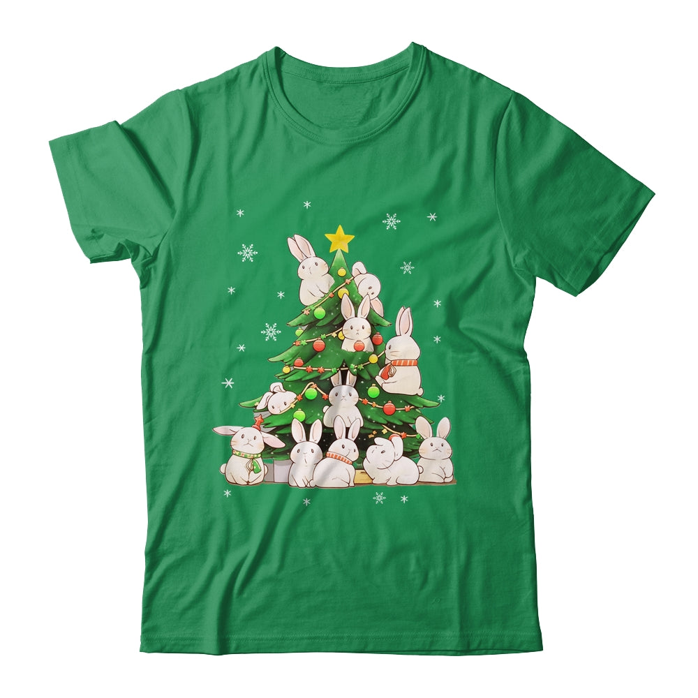 Cute Bunny Christmas Tree Bunny For Girl Women Xmas Shirt & Sweatshirt | siriusteestore