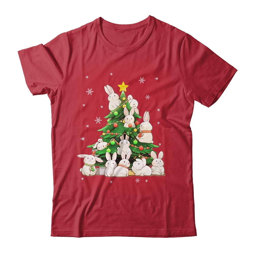 Cute Bunny Christmas Tree Bunny For Girl Women Xmas Shirt & Sweatshirt | siriusteestore