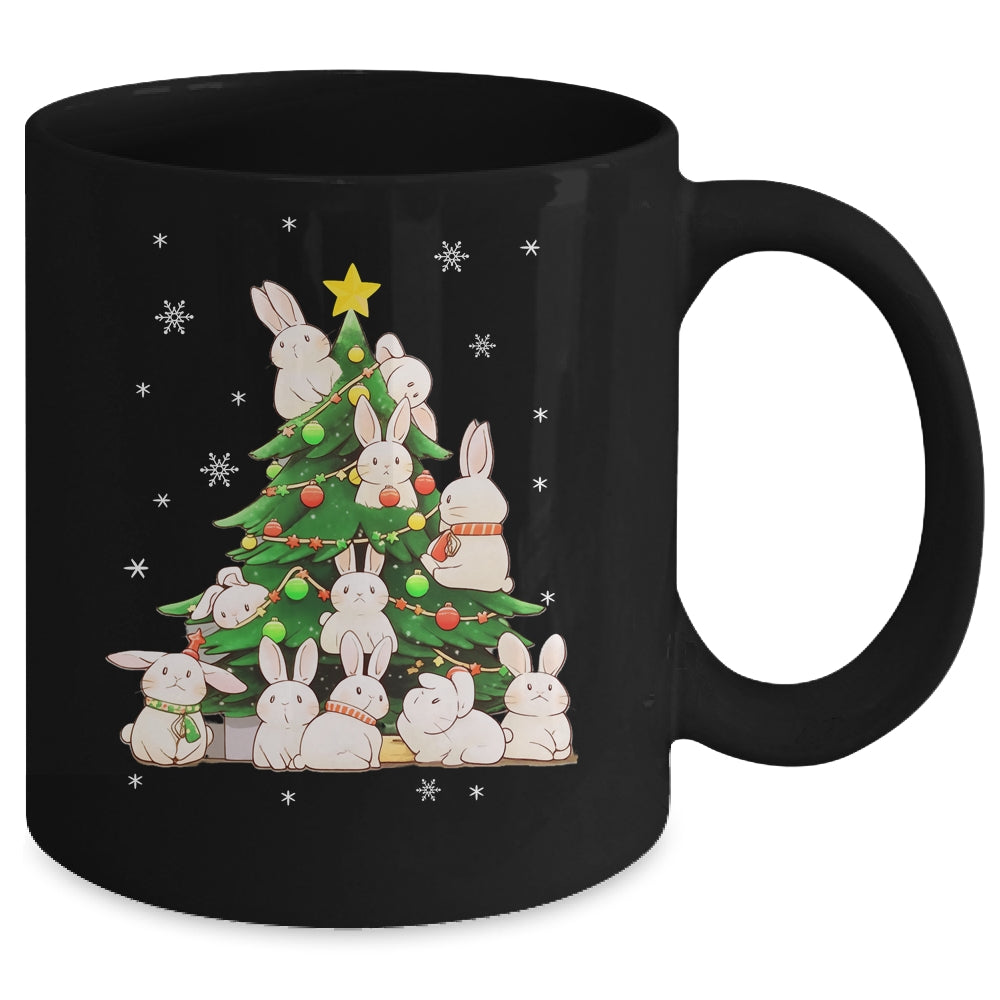 Cute Bunny Christmas Tree Bunny For Girl Women Xmas Mug | siriusteestore