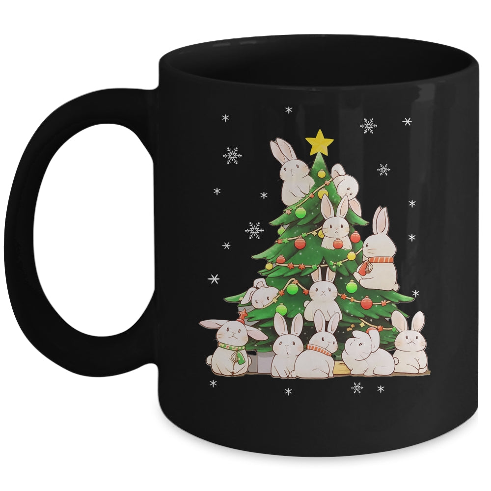 Cute Bunny Christmas Tree Bunny For Girl Women Xmas Mug | siriusteestore