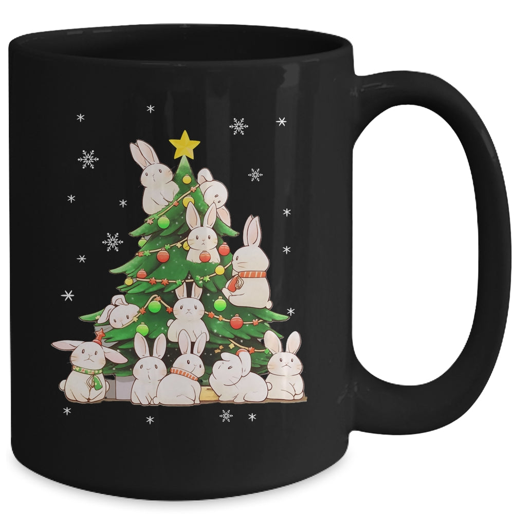 Cute Bunny Christmas Tree Bunny For Girl Women Xmas Mug | siriusteestore