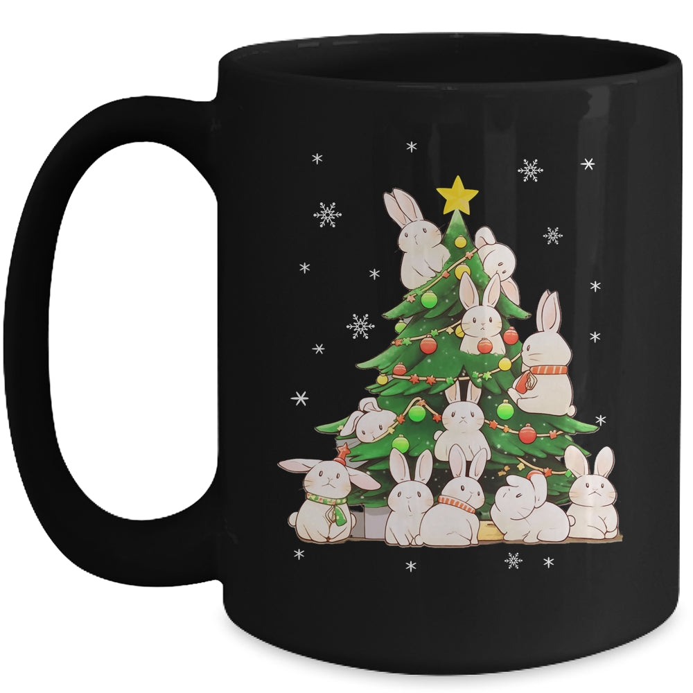 Cute Bunny Christmas Tree Bunny For Girl Women Xmas Mug | siriusteestore