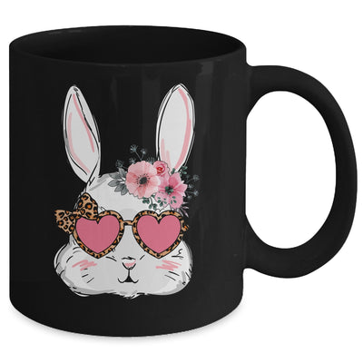 Cute Bunny Face Leopard Glasses Easter For Women Teen Girl Mug | siriusteestore