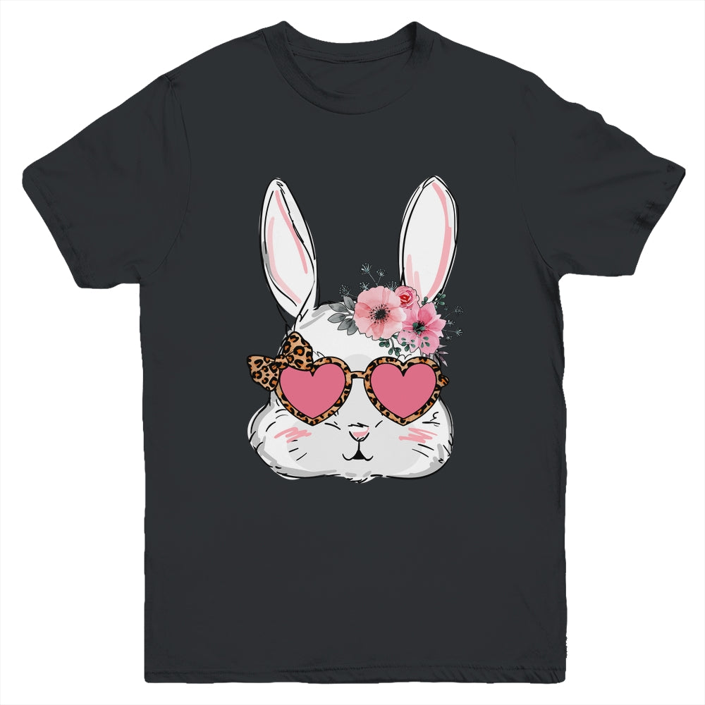 Cute Bunny Face Leopard Glasses Easter For Women Teen Girl Youth Shirt | siriusteestore