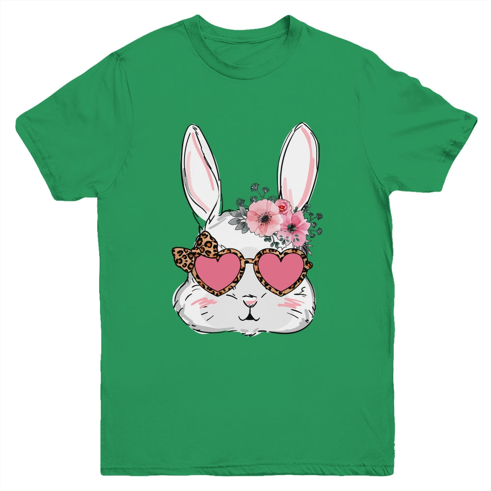 Cute Bunny Face Leopard Glasses Easter For Women Teen Girl Youth Shirt | siriusteestore