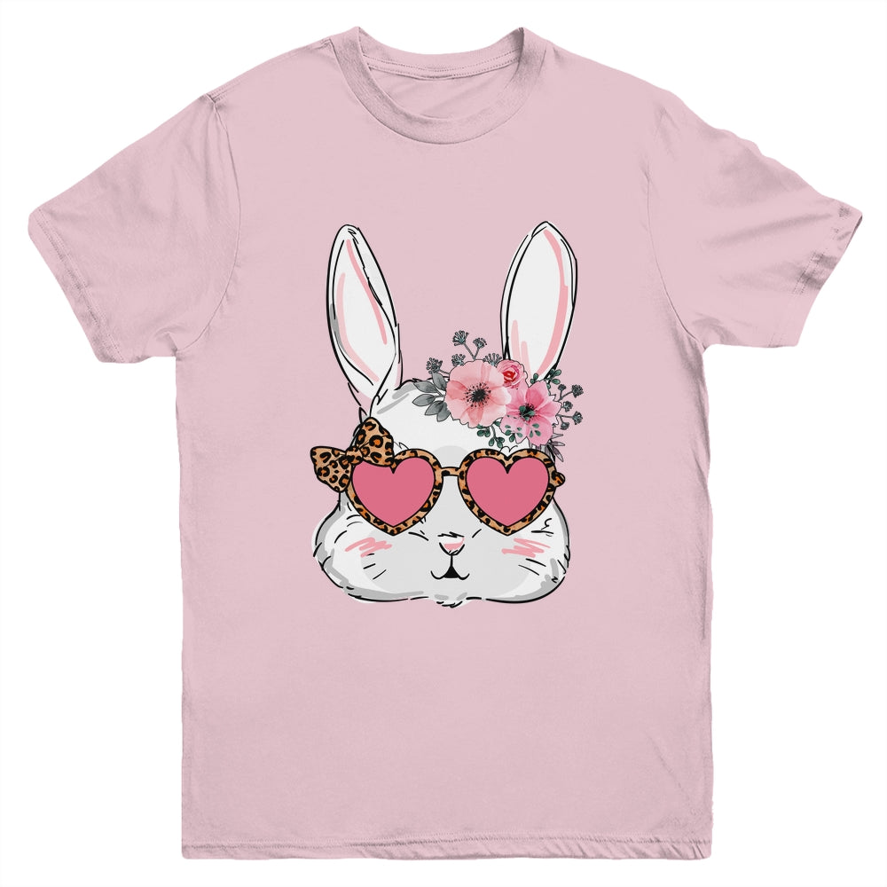 Cute Bunny Face Leopard Glasses Easter For Women Teen Girl Youth Shirt | siriusteestore