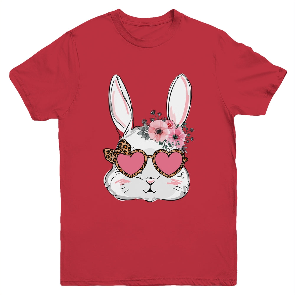 Cute Bunny Face Leopard Glasses Easter For Women Teen Girl Youth Shirt | siriusteestore