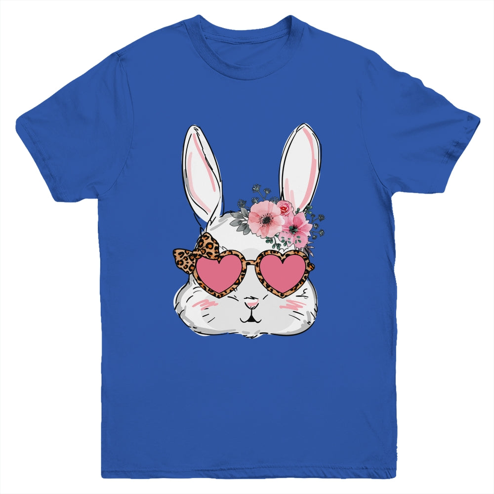 Cute Bunny Face Leopard Glasses Easter For Women Teen Girl Youth Shirt | siriusteestore