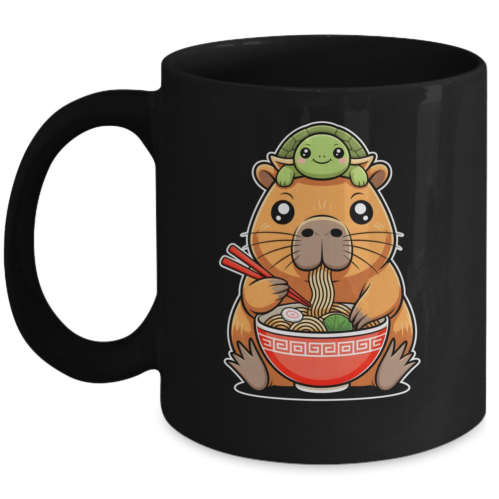Cute Capybara And Turtle Backpack Ramen Kawaii Capibara Girl Mug | siriusteestore