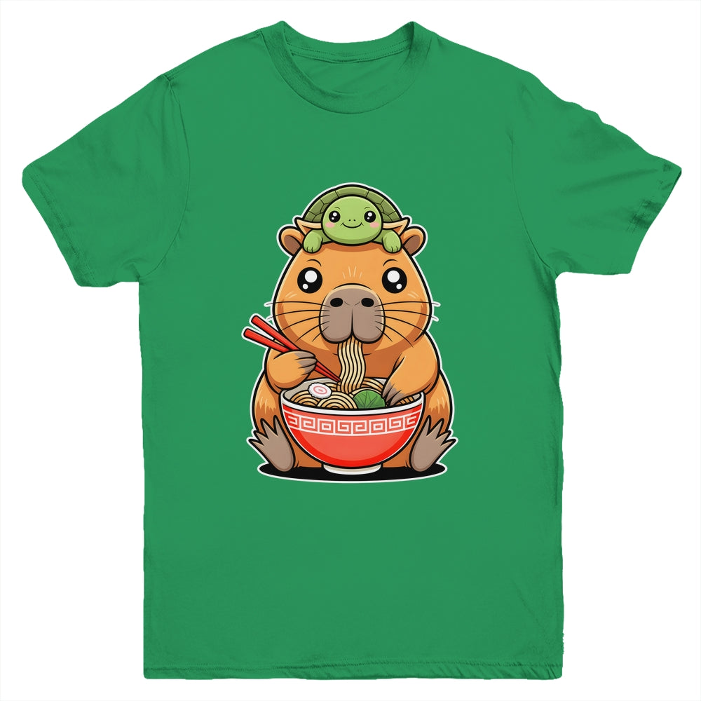 Cute Capybara And Turtle Backpack Ramen Kawaii Capibara Girl Youth Shirt | siriusteestore