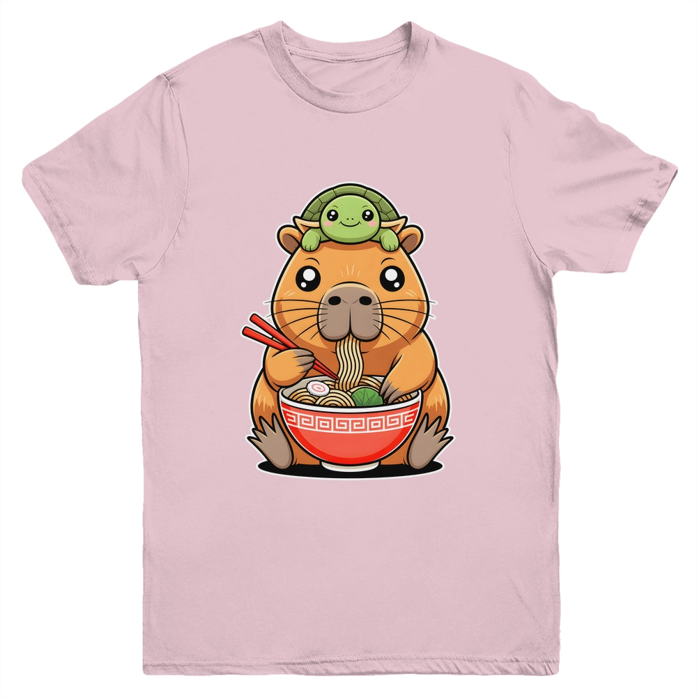 Cute Capybara And Turtle Backpack Ramen Kawaii Capibara Girl Youth Shirt | siriusteestore