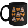 Cute Capybara Fall Halloween Capybara Coquette Bow Girls Mug | siriusteestore