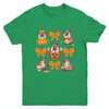 Cute Capybara Fall Halloween Capybara Coquette Bow Girls Youth Shirt | siriusteestore