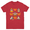 Cute Capybara Fall Halloween Capybara Coquette Bow Girls Youth Shirt | siriusteestore