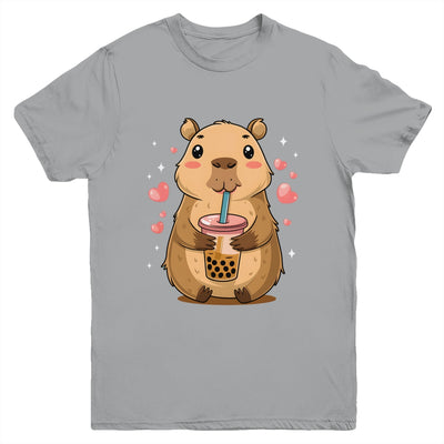 Cute Capybara Tea Bubble Rodent Women Teen Girls Kids Youth Shirt | siriusteestore