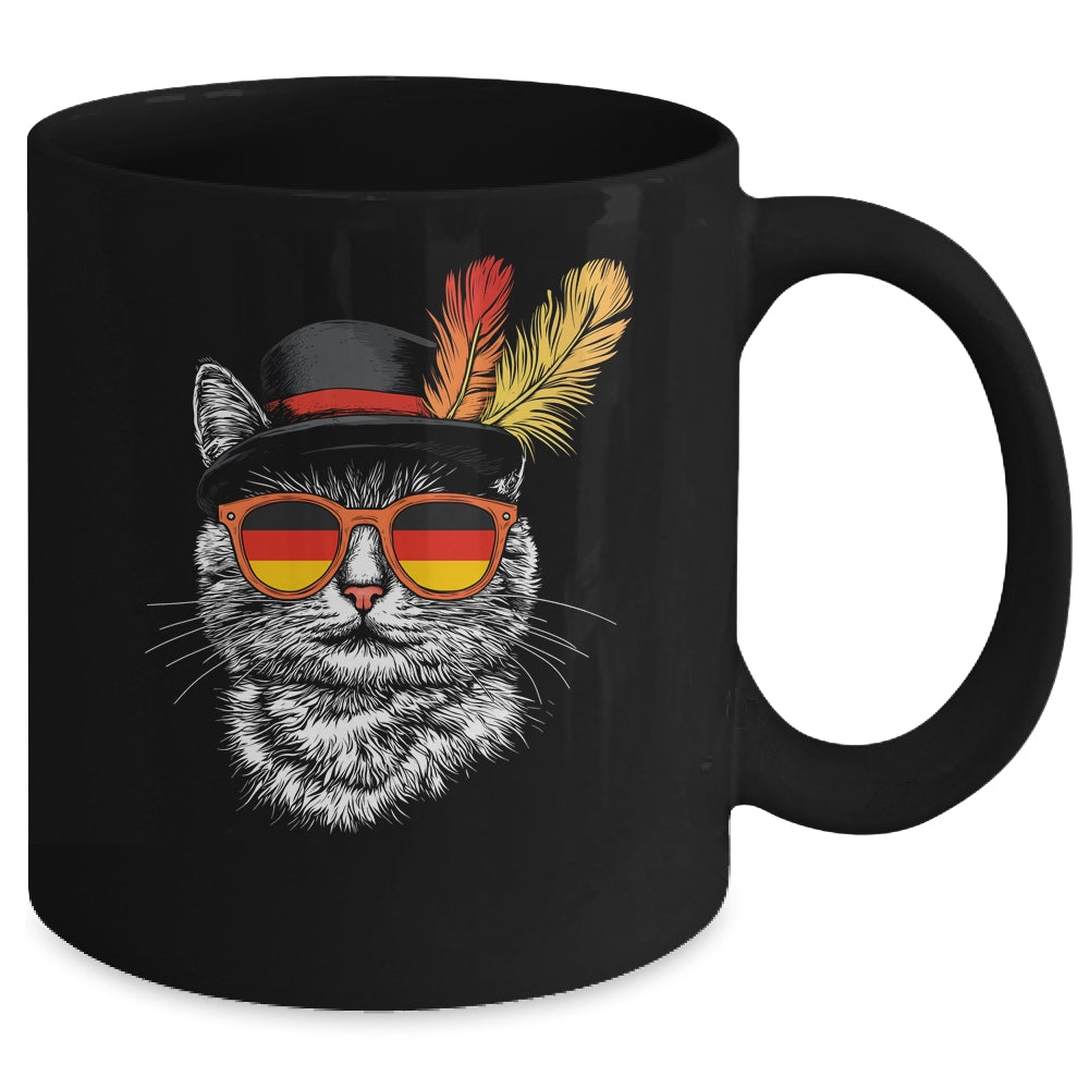 Cute Cat German Flag Oktoberfest Costume Germany Festival Mug | siriusteestore