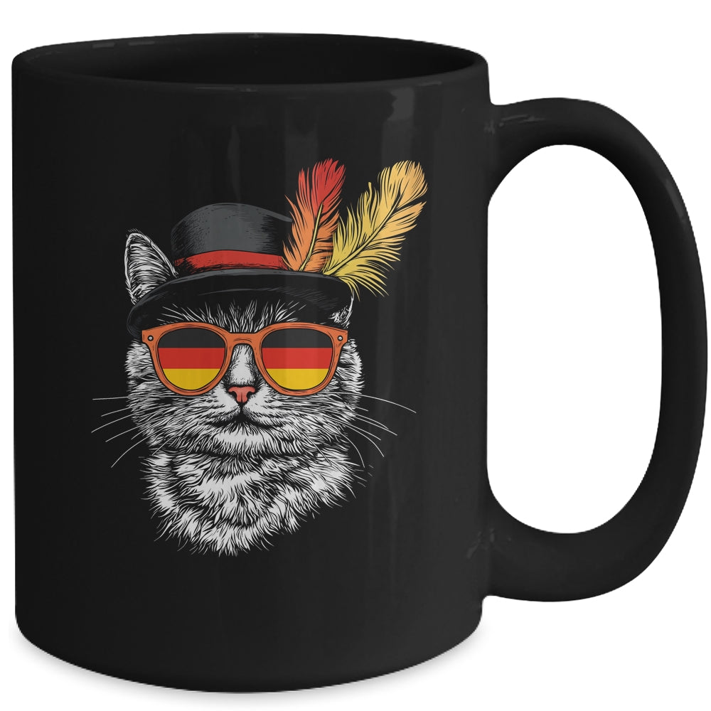 Cute Cat German Flag Oktoberfest Costume Germany Festival Mug | siriusteestore