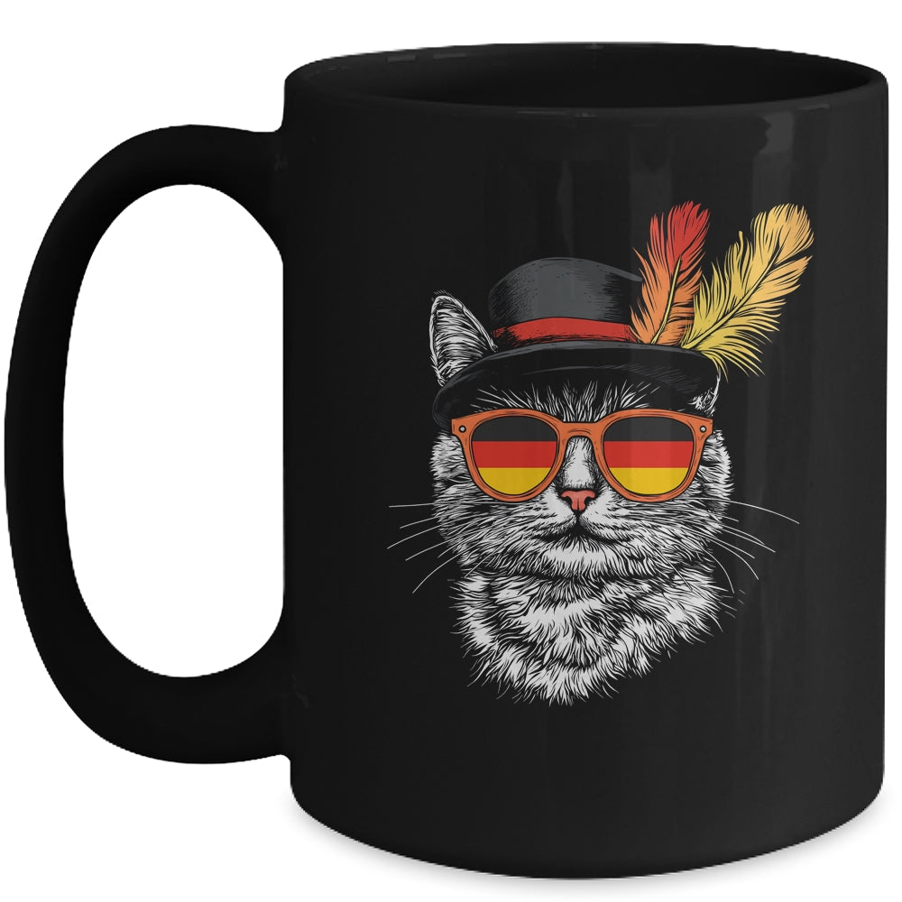 Cute Cat German Flag Oktoberfest Costume Germany Festival Mug | siriusteestore