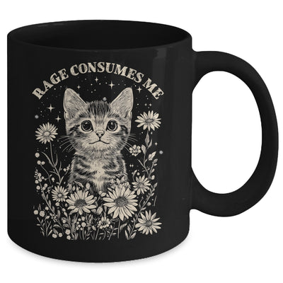 Cute Cat Rage Consumes Me Funny Sarcastic Kitten Flower Mug | siriusteestore