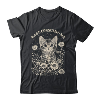 Cute Cat Rage Consumes Me Funny Sarcastic Kitten Flower Shirt & Tank Top | siriusteestore