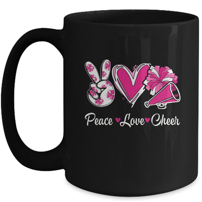 Cute Cheerleading Cheer For Women Girls Peace Love Cheer Mug | siriusteestore