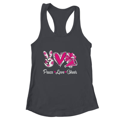 Cute Cheerleading Cheer For Women Girls Peace Love Cheer Shirt & Tank Top | siriusteestore