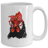 Cute Chicken With Bandana Headband And Glasses Women Girl Mug | siriusteestore
