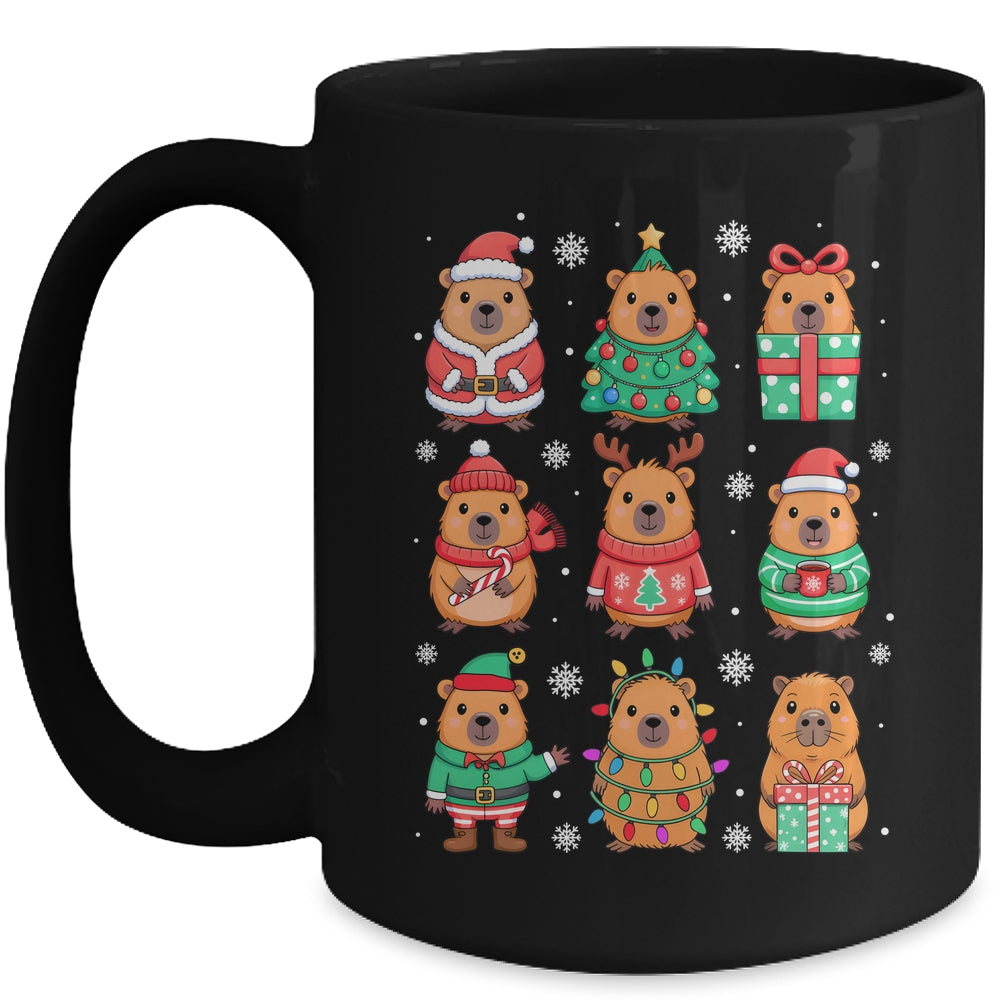 Cute Christmas Capybara Funny Family Xmas Men Women Kids Mug | siriusteestore