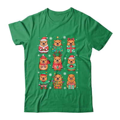 Cute Christmas Capybara Funny Family Xmas Men Women Kids Shirt & Sweatshirt | siriusteestore