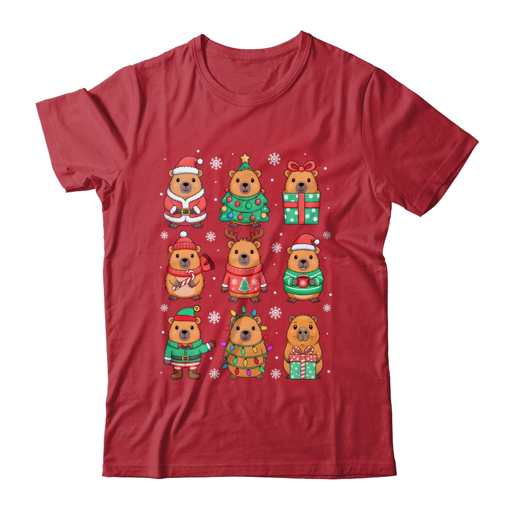 Cute Christmas Capybara Funny Family Xmas Men Women Kids Shirt & Sweatshirt | siriusteestore