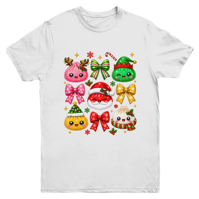 Cute Christmas Dumpling Squishy Kawaii Preppy Bow Kids Youth Shirt | siriusteestore