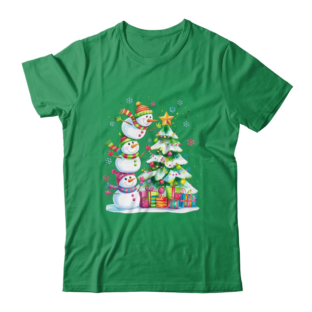 Cute Christmas Snowman Funny Christmas Tree Vintage Xmas Shirt & Sweatshirt | siriusteestore