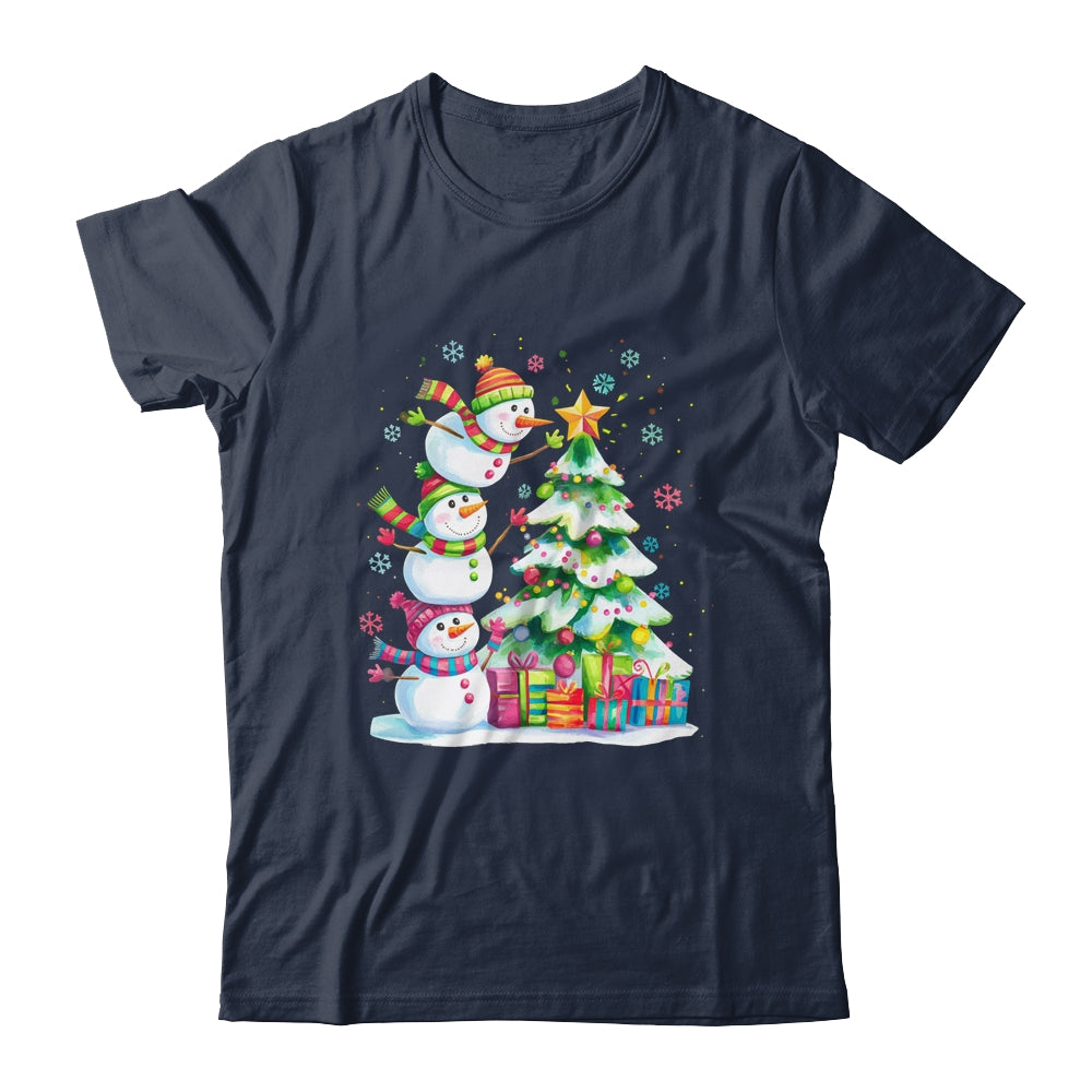 Cute Christmas Snowman Funny Christmas Tree Vintage Xmas Shirt & Sweatshirt | siriusteestore