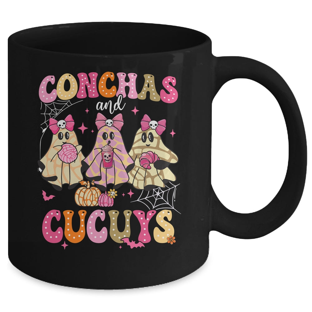 Cute Conchas And Cucuys Ghost Funny Mexican Halloween Girls Mug | siriusteestore