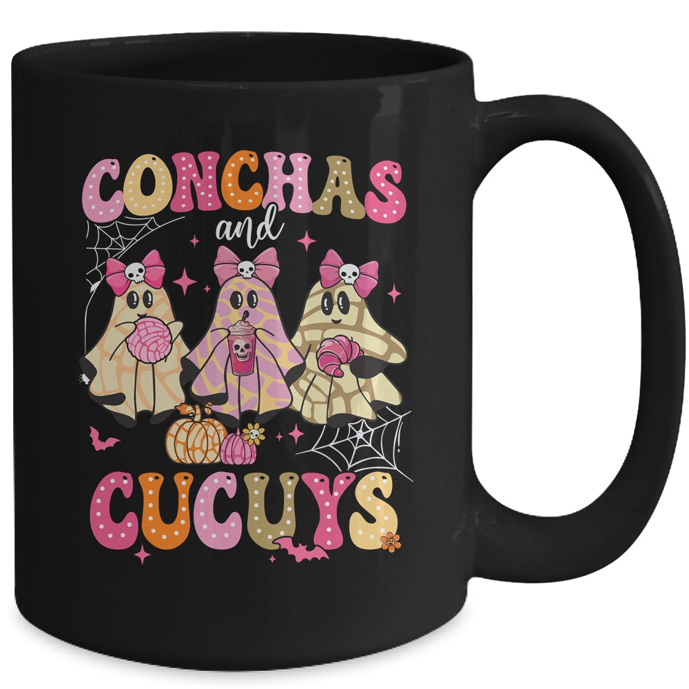 Cute Conchas And Cucuys Ghost Funny Mexican Halloween Girls Mug | siriusteestore