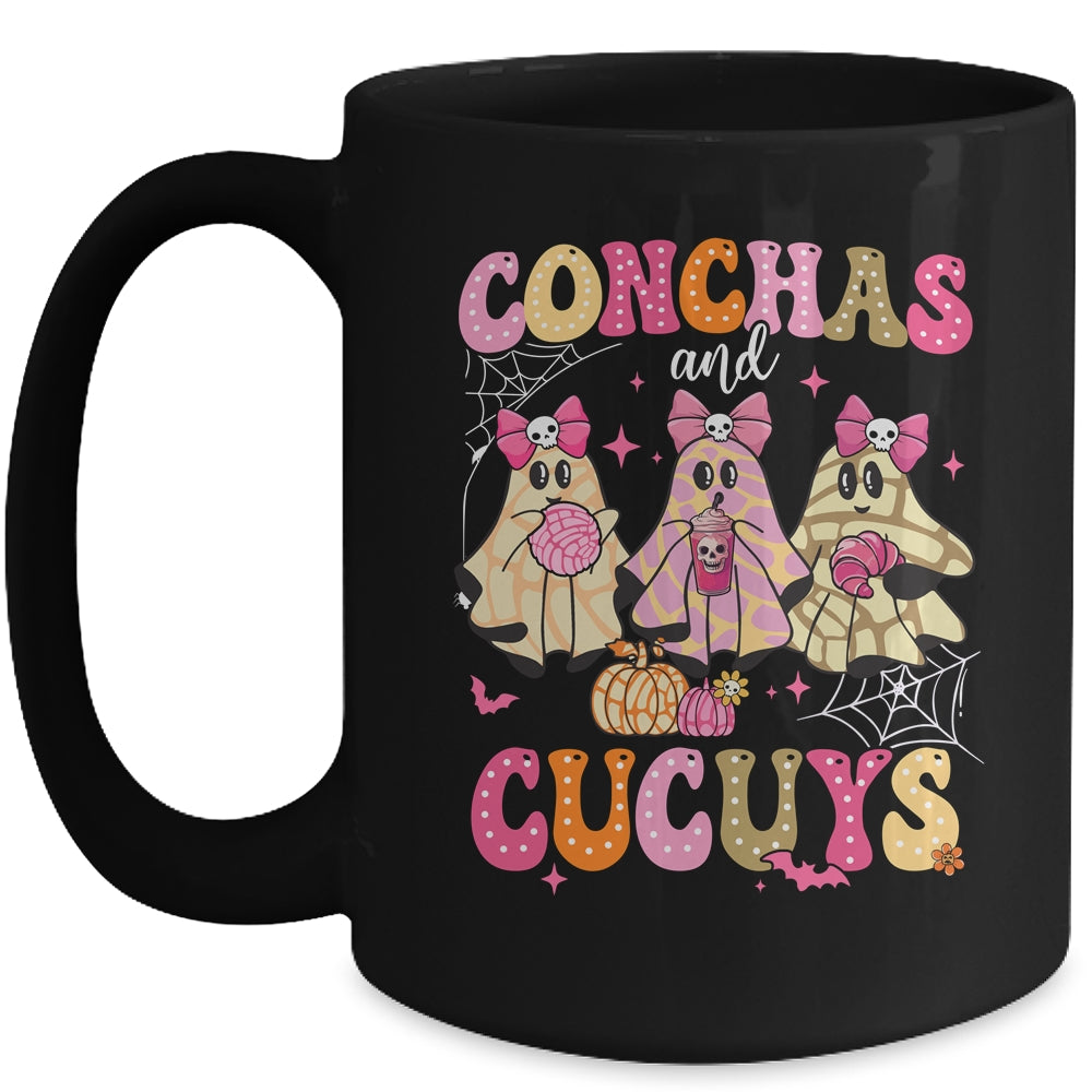 Cute Conchas And Cucuys Ghost Funny Mexican Halloween Girls Mug | siriusteestore