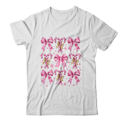 Cute Coquette Candy Canes Christmas Pink Bow Girls Teen  Shirt & Sweatshirt | siriusteestore