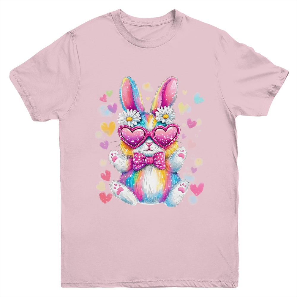 Cute Coquette Tie Dye Rabbit Easter Bunny Women Girl Kids Youth Shirt | siriusteestore